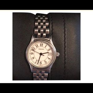 TIFFANY & CO. 3 ARM DATE WATCH IN STAINLESS STEEL